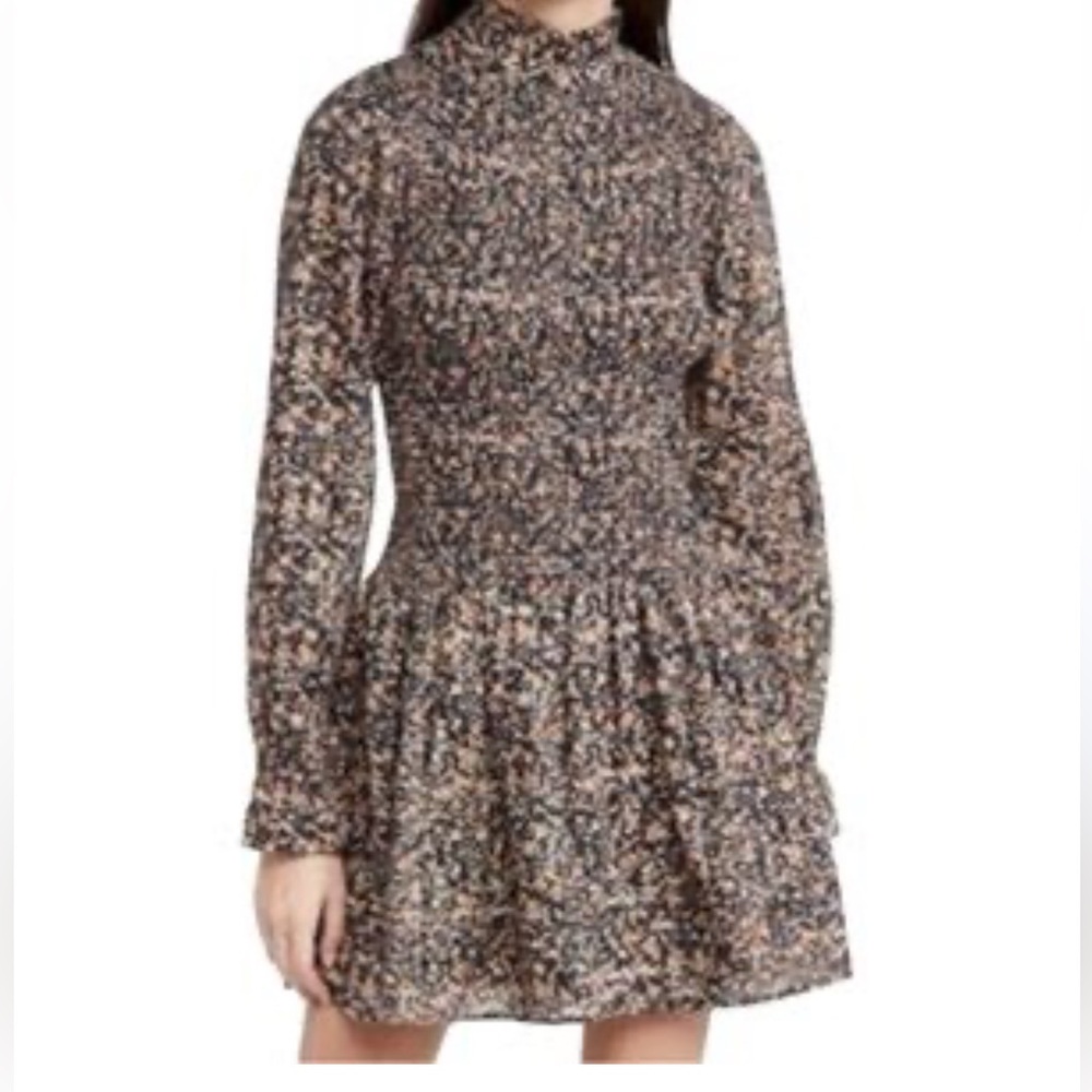 Cleobella Floral Smocked Mini Dress L
